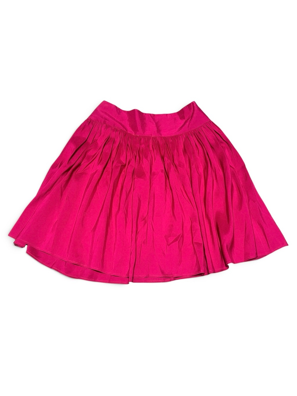 Transitions Vintage Silk Midi Dirndl Skirt EUC Fuchsia. Size 10 - Picture 2 of 9
